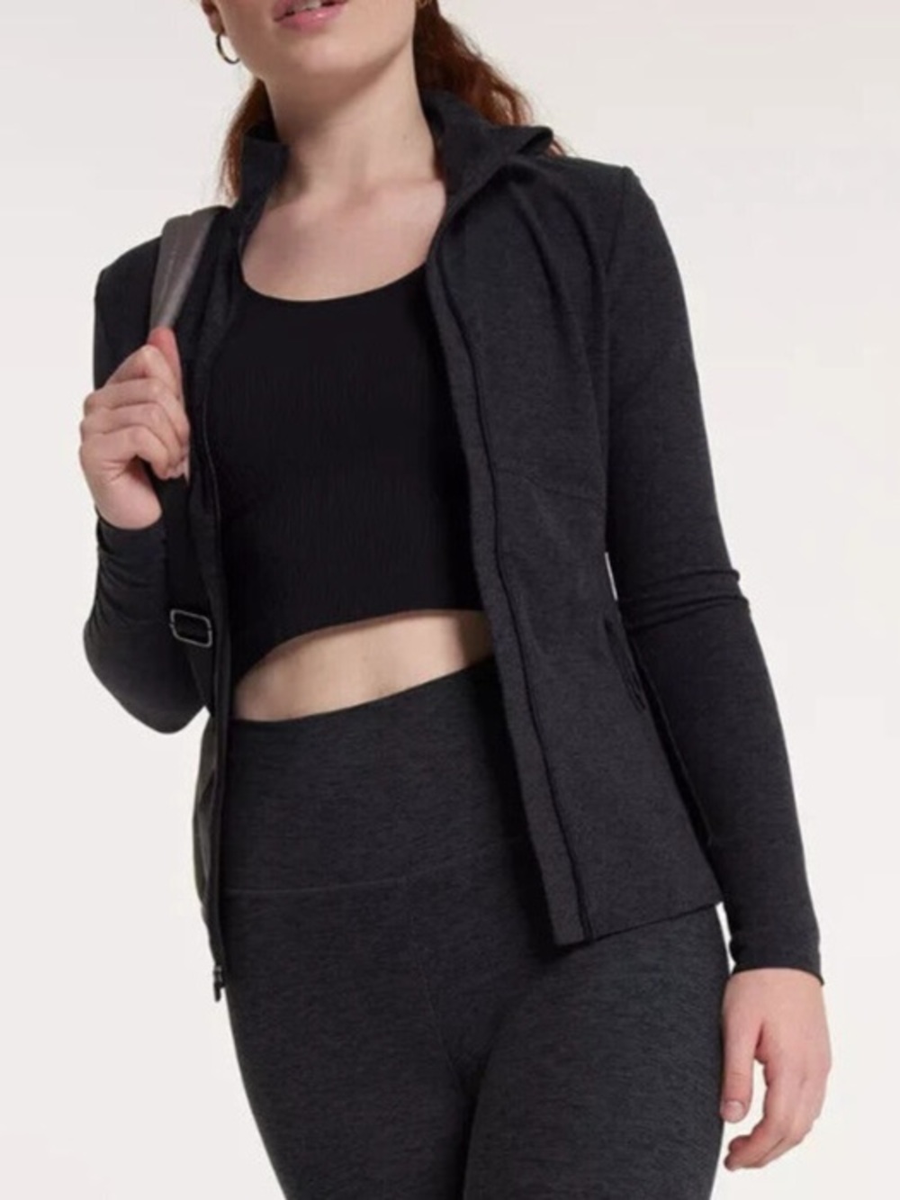 CALIA Women's LustraLux Jacket Grey Heather 1X - Picture 3 of 5